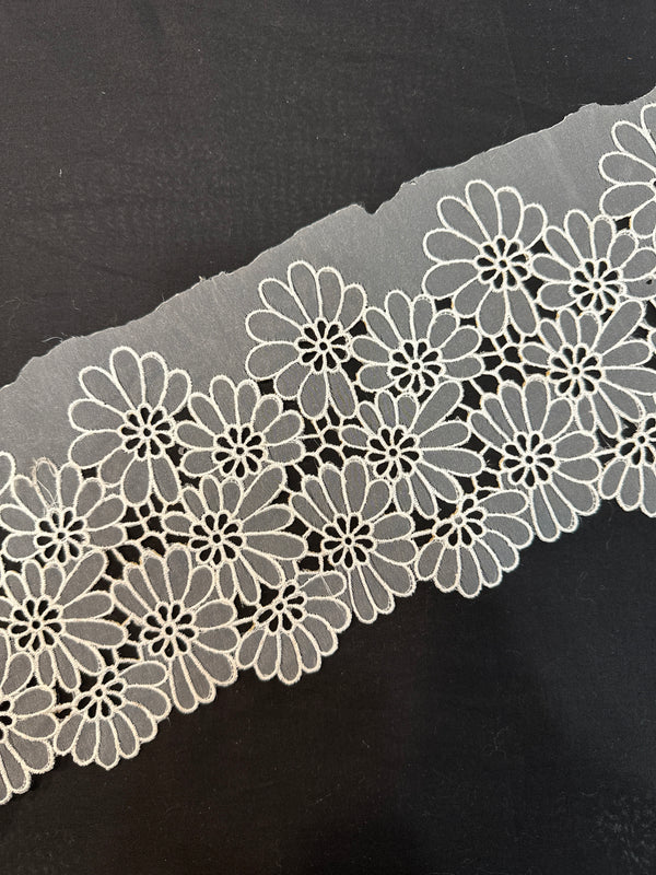 Organza Border Dyeable