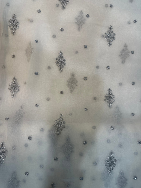Bamber Chiffon Dupatta Silver